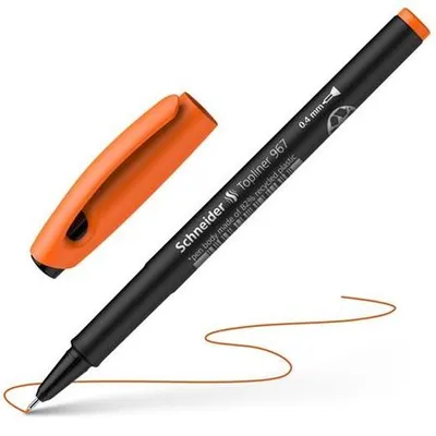 Obrázok produktu pre Schneider Schreibgeräte Topliner 967, Oranžová, Čierna, Oranžová, Polypropylén (PP), Kolo, 0,4 mm, 10 kusov