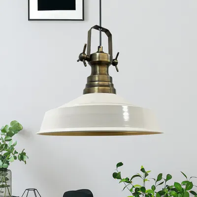 Produktbild von Hängelampe Industrial Asletl Pendelleuchte 40 cm - Weiß