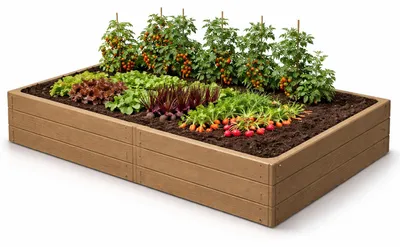 Obrázok produktu pre Vyvýšený záhon BASE WOODY ECO WOOD 149,2 cm, naturo ECO