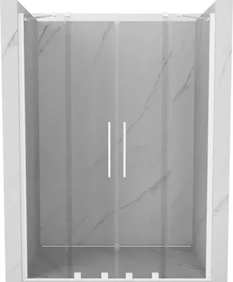 Obrázok produktu pre Mexen Velar Duo posúvacie sprchové dvere 140 cm, Priehľadné, Biele - 871-140-000-02-20