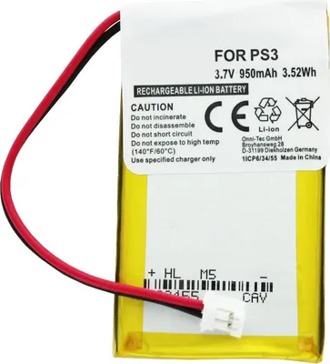 Produktbild von Akku für Sony Lip1359, Lip1859, Lip1472 - 950 mAh, 3,7 V Gamepad Controller