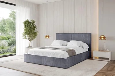 Produktbild von ALTDECOR Polsterbett mit Bettkasten - VANTO 160x200 Dunkelgrau- Bett mit Matratze H3/H4, Kopfteil, Boxbett, Doppelbett mit Stauraum