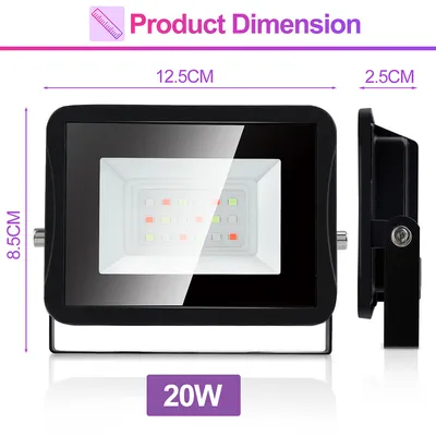 Zdjęcie produktu dla Naświetlacz Fiqops 20W RGB IP67 zewnętrzny zmieniający kolor naświetlacz zewnętrzny