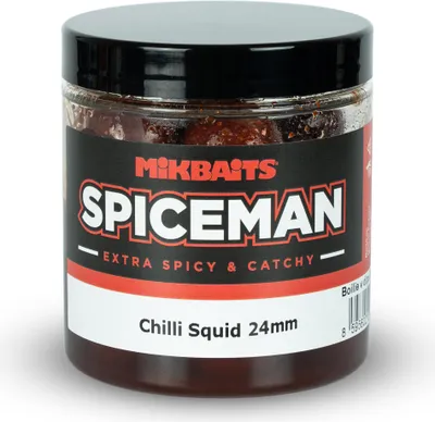 Zdjęcie produktu dla Mikbaits Spiceman Boilie v Dipu 250ml Chilli Squid 24mm