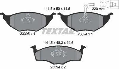 Produktbild von Textar Bremsbeläge vorne für Audi A2 1,2 TDI Bj. 03/2001-08/2005 mit Sensor