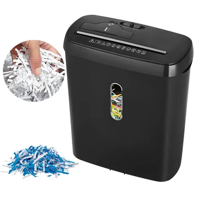 Immagine prodotto di HDeye 6mm Cut P-2 paper shredder, per carte di credito/CD/staples, 8 fogli di carta A4 in una sola volta, 12L per casa e ufficio