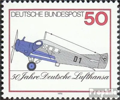 Produktbild von Briefmarken BRD (BR.Deutschland) 1976 Mi 878 (kompl.Ausgabe) postfrisch 50 Jahre Deutsche Lufthansa