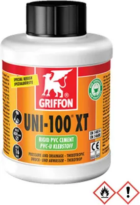 Produktbild von Griffon PVC-Kleber Uni-100 Spezialklebstoff 250 ml Kunfstoffteile Rohre Fittings