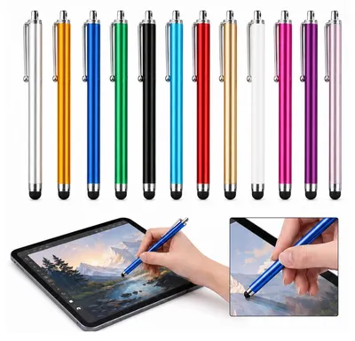Obrázok produktu pre Sada 12 farebných dotykových pier pre tablety, univerzálne dotykové pero