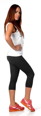 Produktbild von Damen Leggings 3/4 Capri viele Farben; Grafit S/36