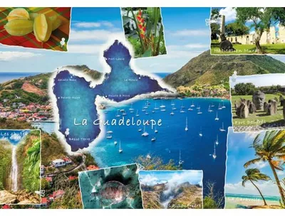 Image de Puzzle carte postale de la guadeloupe 1000 pièces - collection evasion, voyage - nathan - 00910