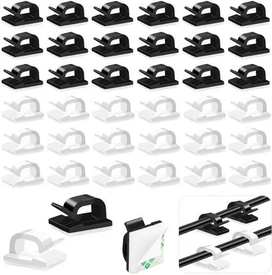 Produktbild von Famanu Kabelclips 80 Stück - Selbstklebend, Organisierer für Kabel von 2 mm bis 4 mm