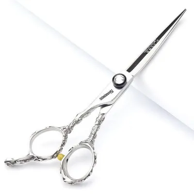 Produktbild von Linkshänder Friseurschere 6 Zoll Flachschere 440C Stahl Ergonomisch