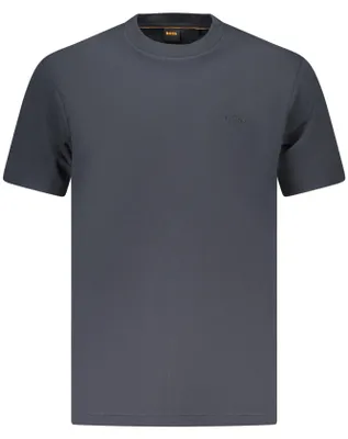 Produktbild von Blaues Herren-T-Shirt, Kurzarm, Rundhals mit Logo-Stickerei
