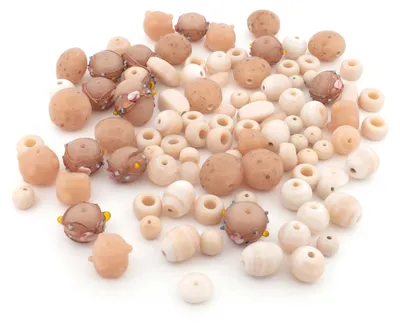 Produktbild von Vintageparts Lampworkperlen Mix Nude handgefertigt für DIY Schmuck