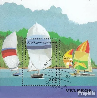 Produktbild von Briefmarken Sahara 1996 Mi Ausgabe der Exilregierung ohne Gültigkeit im int. Postverkehr Nr.77 gestempelt Segelboot