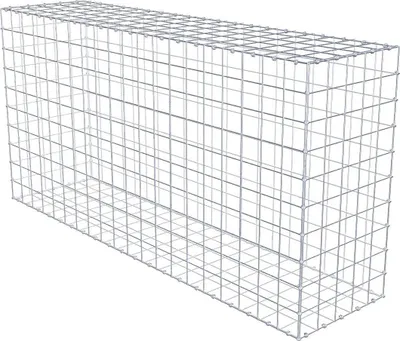 Produktbild von Gabione 200 cm x 100 cm x 50 cm (L x H x T), Maschenweite 10 x 10 cm, Spiralring