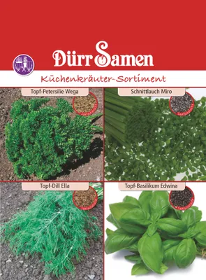 Produktbild von Küchenkräutersortiment für Balkon & Terrasse | Kräutersamen von Dürr Samen