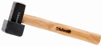 Produktbild von Schmith Pflasterhammer 1500 g mit Holz mit Gummiaufsatz-Stiel Profi Handwerkzeug Bau Werkstatt Industrie