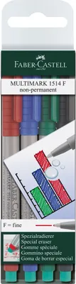 Produktbild von FABER-CASTELL NonPermanent Marker MULTIMARK F 4er Etui