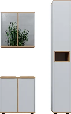 Produktbild von Badmöbel-Set Vicco Didi Weiß/Artisan 3 Teile mit Hochschrank, Model 49395