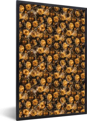 Produktbild von MuchoWow® MuchoWow® Gerahmtes Poster Blumen - Rosen - Aquarell 20x30 cm - Poster mit zchwarzem Bilderrahmen - Drucken - Bilder Poster im Rahmen