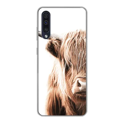 Produktbild von MuchoWow® Handyhülle Schutzhülle Hülle für Samsung Galaxy A30s Schottischer Highlander - Kuh - Tiere Silikon Softcase Handy Hülle - Karteninhaber