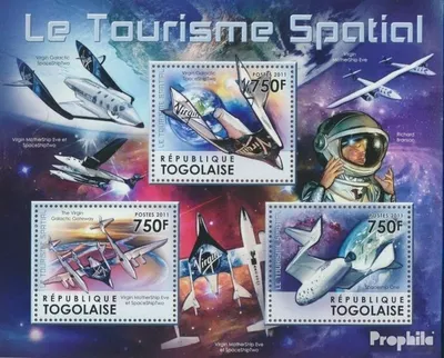 Produktbild von Briefmarken Togo 2011 Mi 4353-4355 Kleinbogen (kompl. Ausgabe) postfrisch Weltraumtourismus
