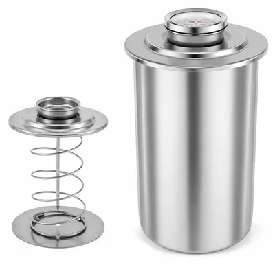 Produktbild von Schinkenmacher Edelstahl 304 mit Thermometer, Fleischpresse 1–1,2kg, Schinkenkocher für Hausgemacht Fleisch, DIY Dosenfleisch Maker Set Küchenhelfer