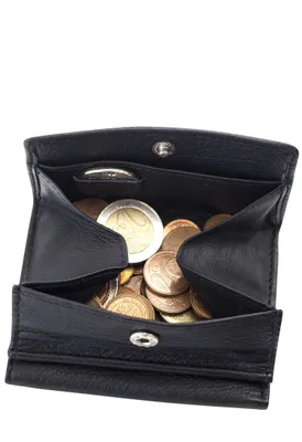 Produktbild von Kleine Wiener Geldbörse mit XXL Kleingeldfach Minibörse extra dünn mit RFID Schutz LEAS in Echt-Leder, schwarz 9,5x7,5x2cm (LxBxH) Mini-Edition