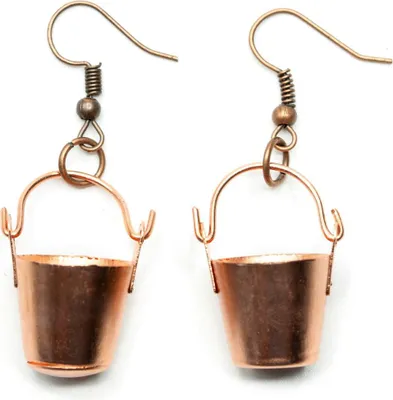 Produktbild von Eimer Ohrringe Ohrring Miniblings Hänger Wassereimer Handwerk Kupfer Bauernhof klein