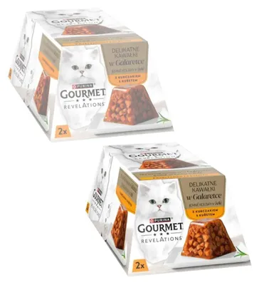 Zdjęcie produktu dla Purina Gourmet Revelations 4x57g Mokra Karma Dla Kota Kurczak W Galaretce