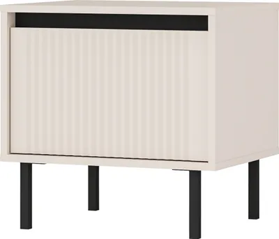 Produktbild von Masseno Nachttisch OSTIA Nachtschrank Beistelltisch für Schlafzimmer 51,8 x 50 x 40 cm Beige