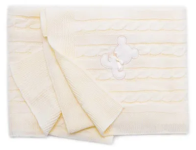 Productafbeelding van PEKITAS gebreide deken voor baby's, 100 x 100 cm, 100% milieuvriendelijk acryl, geproduceerd in Duitsland