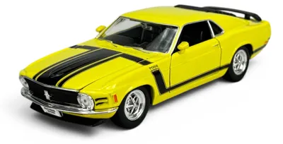 Produktbild von Welly 1970 Ford Mustang Boss 302 Gelb1:24 Die Cast Metall Modell Neu im Kasten 22088