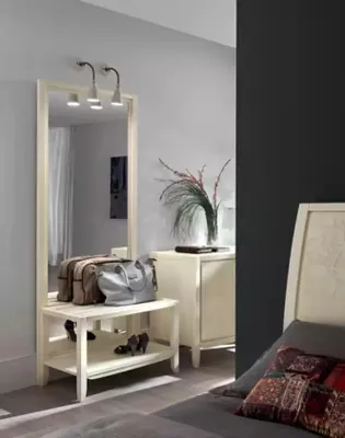 Zdjęcie produktu dla Lustro Stojące Design Lustro Włoskie Sypialnia Drewno Stojak Ściana