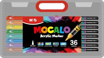 Image de Mocalo set de marqueurs acryliques 36 couleurs M&G