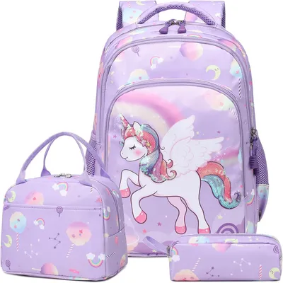 Produktbild von Schultaschen-Set 3-teilig, Rucksack mit Laptopfach bis 15 Zoll und Federmäppchen, für Schule