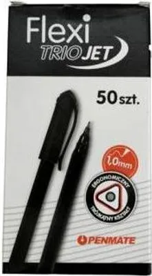 Produktbild von Flexi Trio Jet schwarzer Kugelschreiber (50 St.) PENMATE