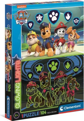 Obrázok produktu pre Puzzle Tlapková patrola 104 dielikov, svietiaca