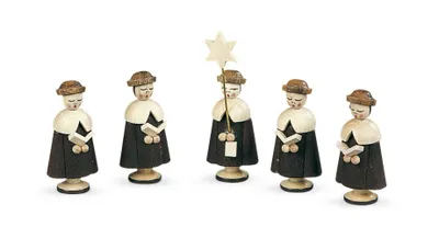 Obrázek produktu pro Vánoční figurky 5 figurek Kurrenda malého přírodního Výška: 4,5 cm NOVINKA