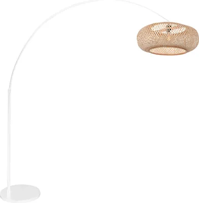 Produktbild von Steinhauer - stehlampe - Sparkled Light - natürlich weiß - bambus metall - bogenlampe - E27 - 4686W