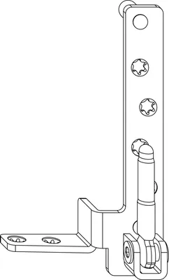 Produktbild von MACO Ecklager MAMMUT 220 kg Holz, 12/18 mm, Tragezapfen 9 mm, silber, rechts
