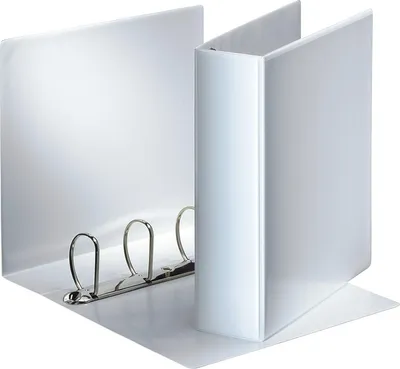 Produktbild von Präsentationsringbuch A4 4 Ringe 60mm weiß Packung mit 10 Stück