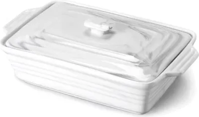 Obrázek produktu pro Obdélníková keramická zapékací mísa 2700 ml mramorová mísa na lasagne Pečicí forma