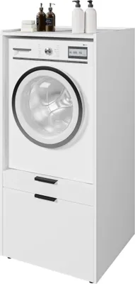 Produktbild von Badezimmerschrank für Waschmaschine BRISEIDA - weiß