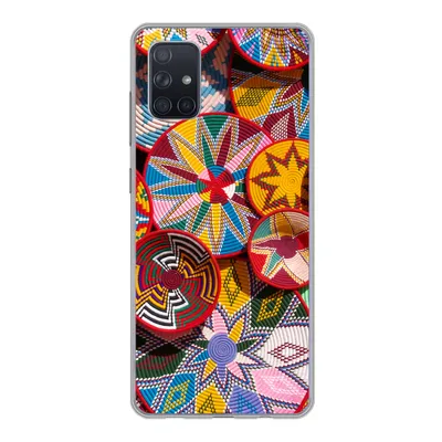 Produktbild von MuchoWow® Handyhülle Schutzhülle Hülle für Samsung Galaxy A71 Kreis - Muster - Farben Silikon Softcase Handy Hülle - Kartenbesitzer