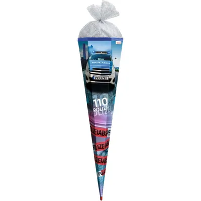 Immagine prodotto di ROTH 678842 Schultüte "Polizei 110", eckig, 850 mm, mit Effekt
