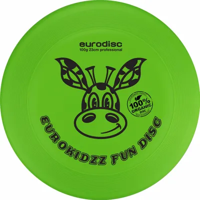 Produktbild von Kinderfrisbee Eurodisc Kidzz Giraffe 100 gr Green ED0100GRGF Grün 23 cm