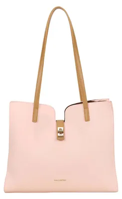 Immagine prodotto di Gallantry, borsa shopper da donna con chiusura in metallo dorato e manici lunghi, rosa